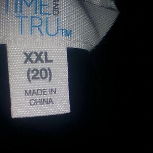 Time and Tru Black Garment XXL